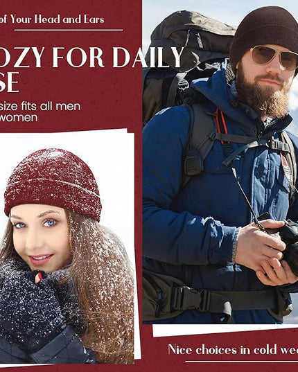 Tarpop 96 Pack Beanies Unisex Bulk for Men Women, Winter Beanie Hats Packs Knit Hat Warm Skull Cap Homeless