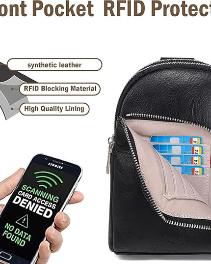 INICAT RFID Blocking Sling Bag Anti Theft Crossbody Bags Women Valentine's Day Gifts Travel Purses Vegan Leather