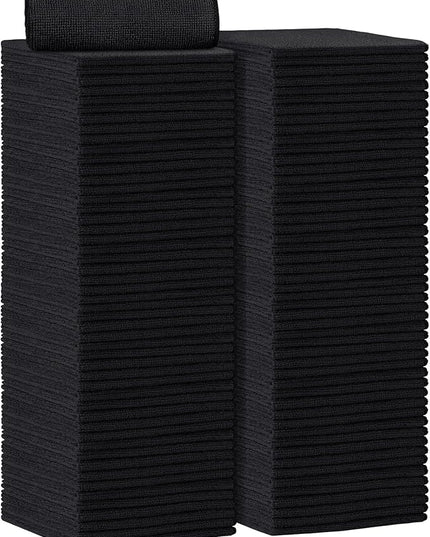 AIDEA Microfiber Cleaning Cloth 100PK, Soft Microfiber Towels for Cars, Absorbent Cleaning Rags, Lint-Free Streak-Free Wash Cloths for House, Kitchen, Window(12inx12in), Black