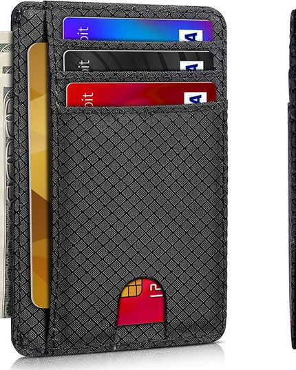 Artpaxy Slim Wallet for Men & Women, Minimalist Front Pocket Card Holder for Travel, RFID Blocking, Water Resistant Nylon Wallet for ID & Cash & Credit Card