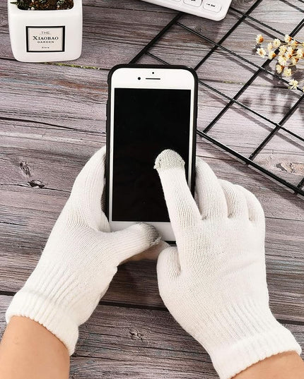 Pangda 12 Pairs Winter Touch Screen Gloves for Men Women Stretch Knitted Texting Gloves Warm Windproof Solid Color Mittens