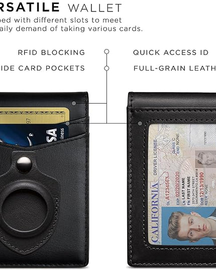 SERMAN BRANDS Money Clip Wallet - Mens Wallets slim Front Pocket RFID Blocking Card Holder Minimalist Mini Bifold