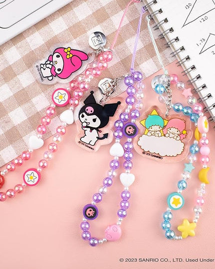 iFace Hello Kitty and Friends Beaded Wristlet Universal Phone Charm Strap - Cute Wrist Chain Lanyard Aesthetic Decor Strap for Cell Phone Camera Keys AirPods Keychains