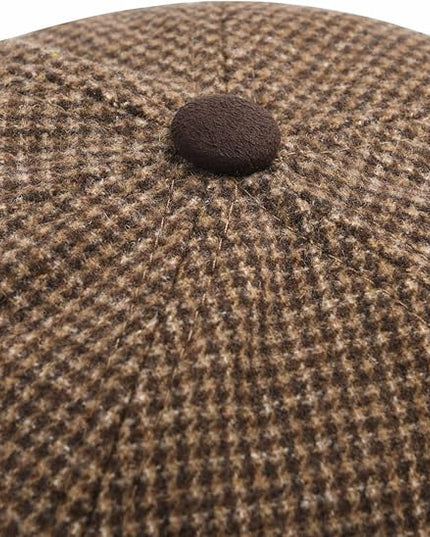 BOTVELA Wool Baseball Cap for Men Adjustable Unstructured Tweed Hat