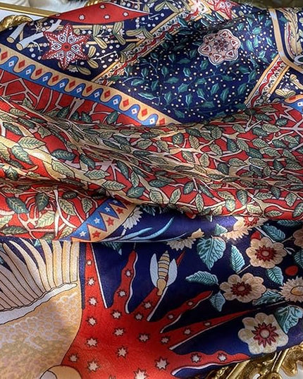 Fashion Scarves Scarf 100% Silk Feeling Scarf Silk Like Scarves Long Lightweight Sunscreen Shawls for Women