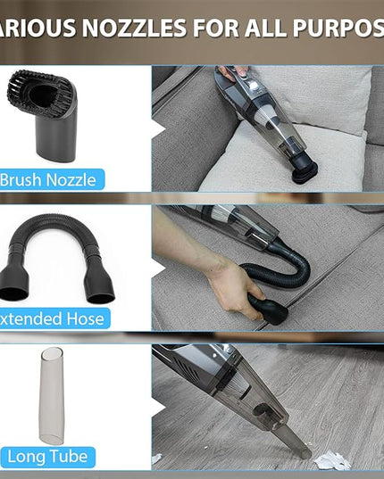 THINKWORK Microfiber Duster for Cleaning Car Cleaning Kit, Car Interior Detailing Kit with High Power Handheld Vacuum Cordless, Ceiling & Fan Duster for Home Cleaning