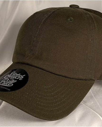 Stitch and Bill Mens Athletic Deep-Crown Baseball Cap 100% Soft Cotton Unstructured Dad Hat Outdoors Adjustable
