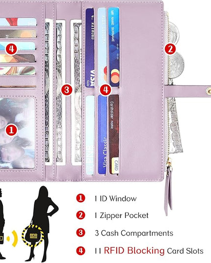 KUKOO Small Crossbody Bag Cell Phone Purse Wallet with Credit Card Slots for Women
