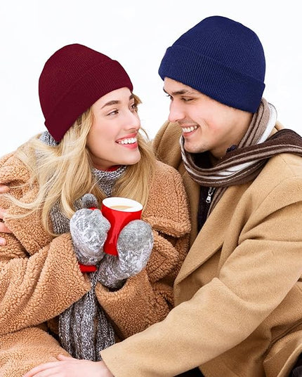 SATINIOR 50 Pack Winter Hats Bulk Beanies Unisex Knit Skull Caps Warm Stocking Hat for Adults Homeless