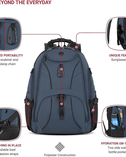 SwissGear 1900 Scansmart TSA 17 Laptop Backpack, Blueberry, 19-Inch
