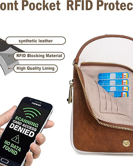 INICAT RFID Blocking Sling Bag Anti Theft Crossbody Bags Women Valentine's Day Gifts Travel Purses Vegan Leather