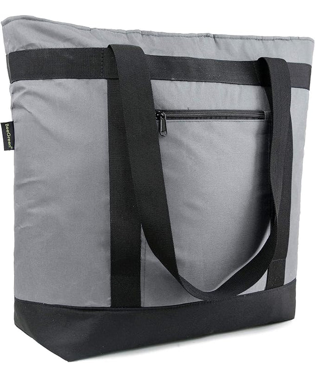 BeeGreen Cooler Bag Soft Leakproof Insulated Tote with Zipper for Beach Travel Grocery