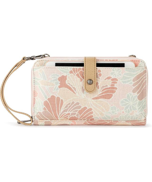 Sakroots Artist Circle Smartphone Crossbody in Coated Canvas, Detachable Wristlet Strap