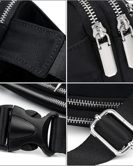 UTO Fanny Pack for Women Crossbody Trendy Fashion Belt Purse Chest Waist Hip Bumbag for Outdoor Shopping Travel Hiking