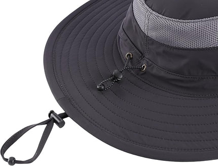 Connectyle Sun Hat for Men Women Breathable UPF 50+ Safari Hat for Fishing Hiking Gardening Adjustable Wide Brim Bucket Hats