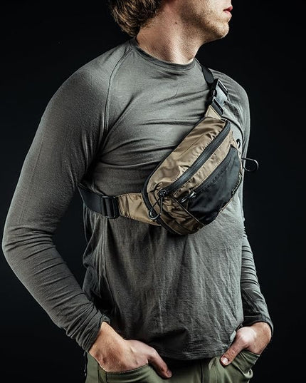 Eberlestock Bando Bag - Tactical Men's Fanny Pack w/Adjustable Waist Belt, Zippered Pockets, Compact Lightweight Belt Bag