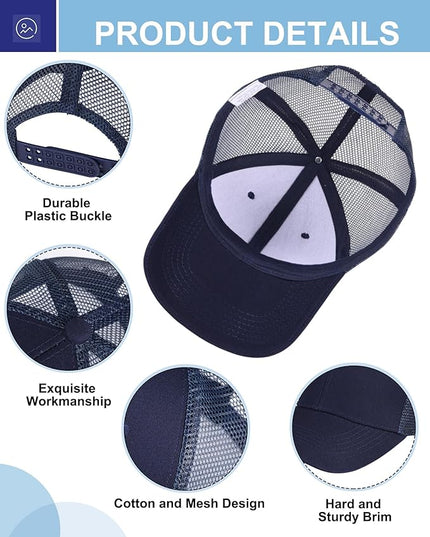 Coume Mesh Trucker Hats Bulk Sublimation Blank DIY Baseball Unisex Caps for Business Embroidery Sport Party Gift