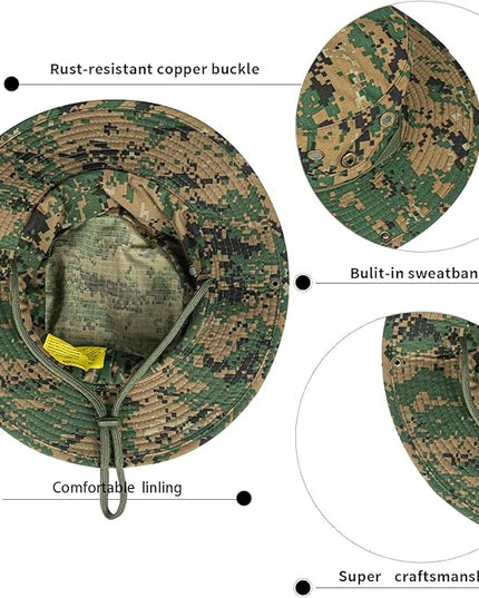 Sun Hats for Men Women Bucket Hat UPF 50+ Boonie Hat Foldable UV Protection Hiking Beach Fishing Summer Safari