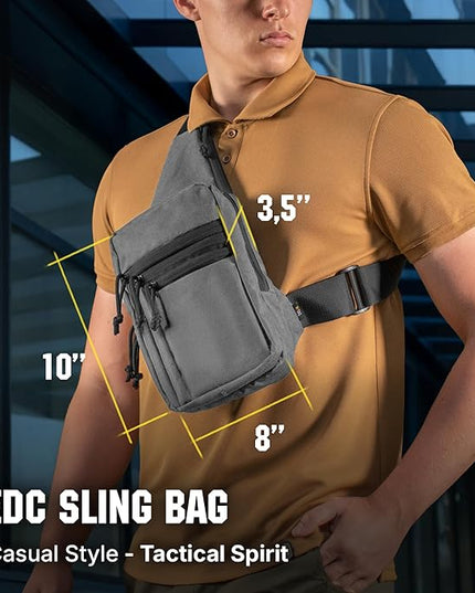 M-Tac CCW Sling Bag for Men & Women - EDC Shoulder Bag Tactical - Crossbody Concealed Carry Bag - Mens Chest Pack
