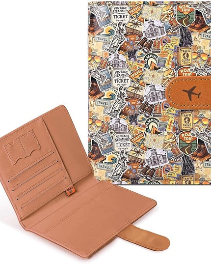 COSHAYSOO Personalized RFID Passport Holder for Travel Women Passports Cover Case Air Essentials Airplane Flight Accessories Airline Plane Flying Must Haves Christmas Gifts for Travellers
