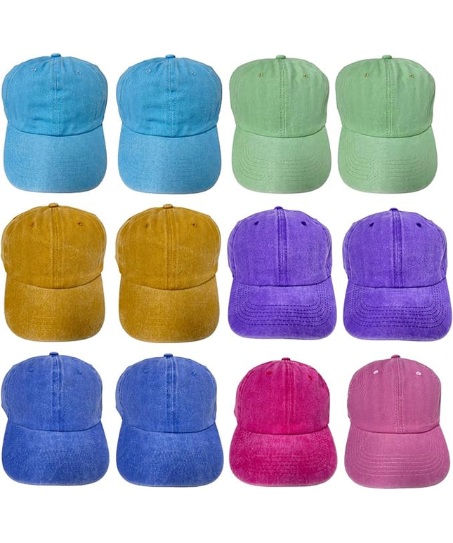 Roytrense Unisex 100% Cotton Washed Low Profile Dad Hat - Adjustable Baseball Cap for Outdoor Activities