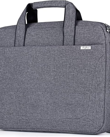 15.6 16 Inch Laptop Shoulder Bag for Men Women,Waterproof Computer Carrying Case Messenger Bag with Strap,Laptop Briefcase for 14-15-16 Inch MacBook/Chromebook/Notebook Hp Dell Acer Asus,Grey