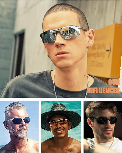 DUCO Mens Sports Polarized Sunglasses UV Protection Sunglasses for Men 8177s