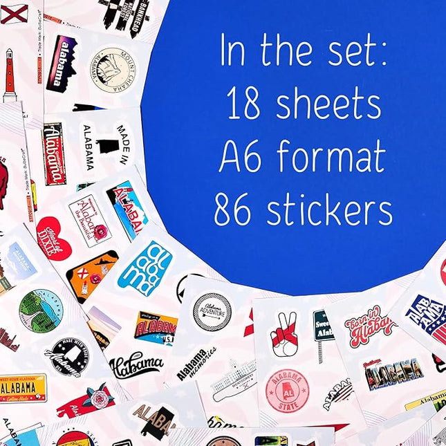 BulbaCraft Alabama Stickers for Laptop, Alabama Party Supplies & Decorations, Gifts for Women & Men