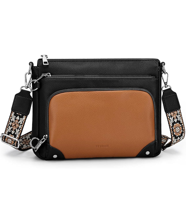 Anti-Theft Crossbody Purse for Women, Crossbody Shoulder Bag with Built-in Wallet & RFID Blocking for Travel Workout