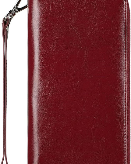 Lavemi Small Compact Women Wallet RFID Blocking Genuine Leather Bifold Purse with ID Windows