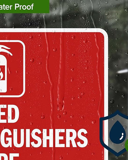 Used Fire Extinguishers Here Sign, 10x7 Inches, 4 Mil Vinyl Decal Stickers Weather Resistant, Made in USA by My Sign Center