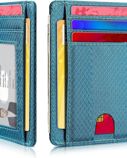 Artpaxy Slim Wallet for Men & Women, Minimalist Front Pocket Card Holder for Travel, RFID Blocking, Water Resistant Nylon Wallet for ID & Cash & Credit Card