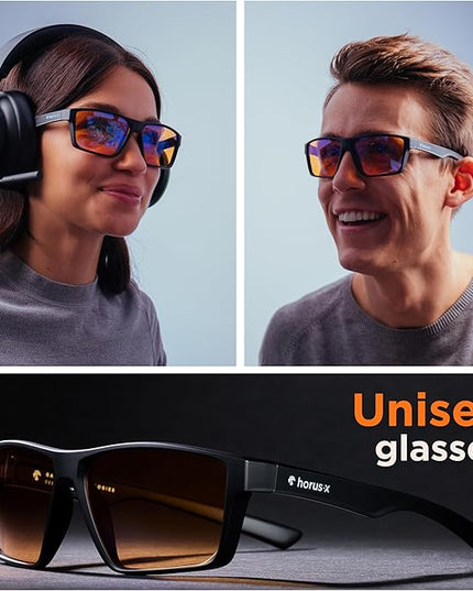 Horus X • Blue Light Glasses Men Women | Blue Light Blocking Glasses for Screen Anti-Fatigue Eye Migraine | Gaming Glasses V3