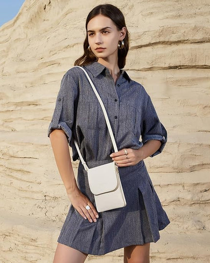 BOSTANTEN Vegan Leather Small Crossbody Bags for Women Designer Cell Phone Bag Wallet Purses Adjustable Strap