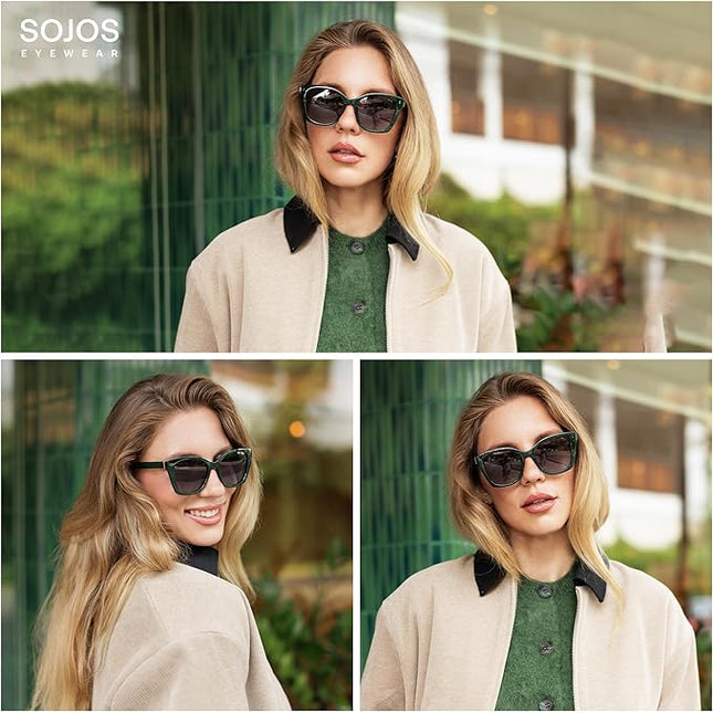 SOJOS Vintage Oversized Cateye Sunglasses Womens UV400 Large Designer Shades Lentes De Sol Para Mujer SJ2634