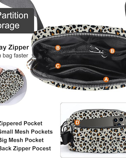 Mini Belt Bag for Women, RFID Small Fanny Pack, Womens Fashion Waist Packs with Extender Strap, Crossbody Bum Bags