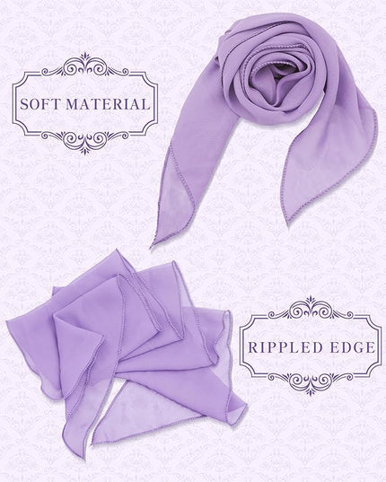 Chiffon Scarf for Women, Removable Flower Neck Scarf Light Soft Fashion Rose Scarves Versatile Headband or Hair Band