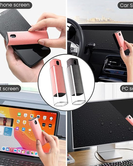Screen Cleaner Kit 3 Pcs, Two in One Screen Cleaner Spray and Wipe, Touchscreen Mist Cleaner Spray Bottle for Phone/Laptop/Tablet/TV/Monitor/Car Screens