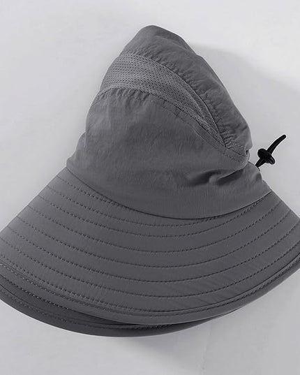 Home Prefer UPF 50+ Mens Wide Brim Fishing Hat with Neck Flap Sun Hat for Men Women Sun Protection Cap
