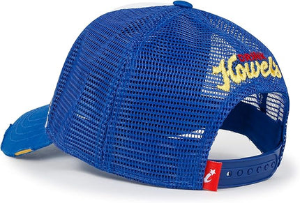 ililily Premium Howels Embroidery Vintage Baseball Cap Distressed Trucker Hat