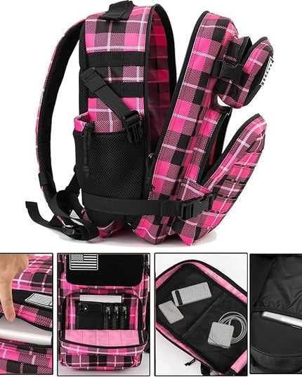QT&QY 25L/45L Military Tactical Backpack For Men Molle Daypack 3 Day Bug Out Bag Hiking Rucksack With Bottle Holder