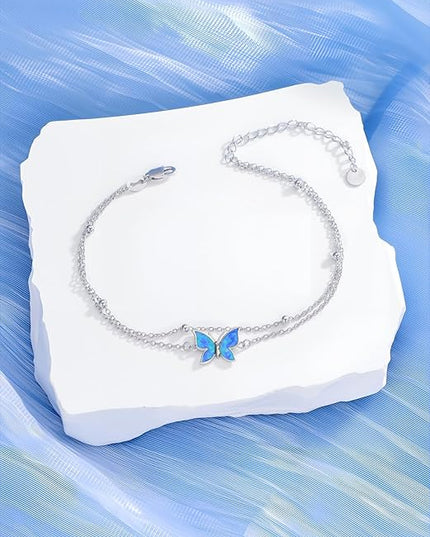 Dorunmo 925 Sterling Silver Infinity Heart Cross Circle Evil Eye Anklet Bracelets for Women Mother's Day Jewelry for Wife Girlfriend Mom Her