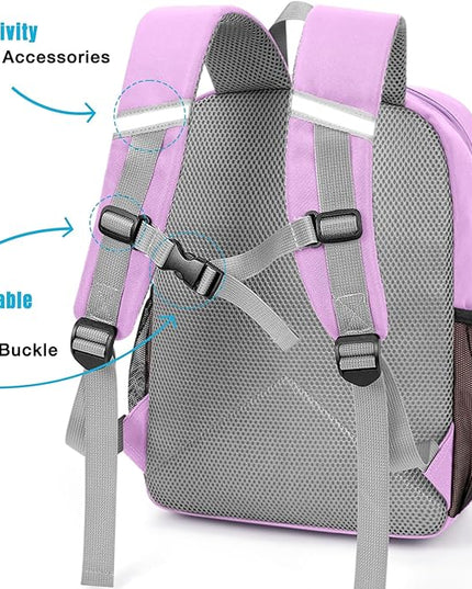 STEAMEDBUN Toddler Backpack Girls 2-4, Kids Backpack Girls, Preschool Daycare Travel Small - 12inch