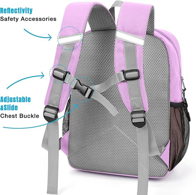 STEAMEDBUN Toddler Backpack Girls 2-4, Kids Backpack Girls, Preschool Daycare Travel Small - 12inch