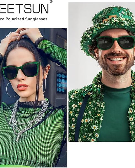 MEETSUN Polarized Sunglasses for Women Men Classic Retro Square Frame Driving Sun Glasses UV Protection