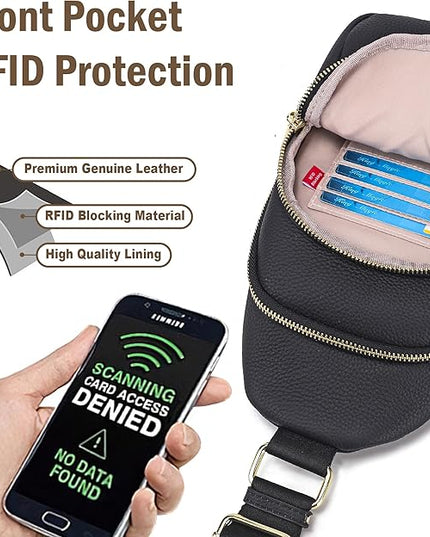 Anti Theft Crossbody Bags for Women Leather Sling Bag Cross Body Travel Purse Chest Bags Fanny Pack Gift Teen Girl