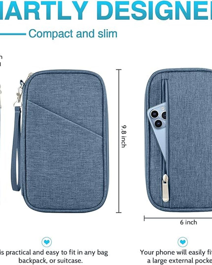 Passport Holder Family, Women Rfid Blocking Passport Wallet, Travel Essentials Premium Wallets, Waterproof Passport Holders Bag for Men Traveling, Travel Document Organizer Credit Cards Case