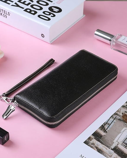 Lavemi Small Compact Women Wallet RFID Blocking Genuine Leather Bifold Purse with ID Windows