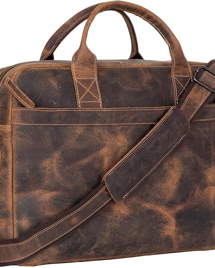 JD LEATHERS Leather briefvase15.5 Inch laptop Messenger Bags Ideal Satchel Best for Men and Women Slim Genuine Leather Bag