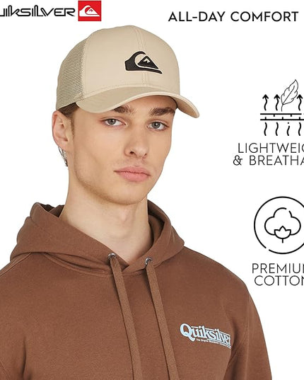 Quiksilver Men's Premium Cotton Adjustable Snap Back Logo Baseball Cap